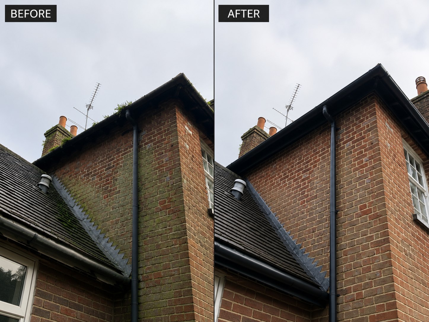Roofline before and after